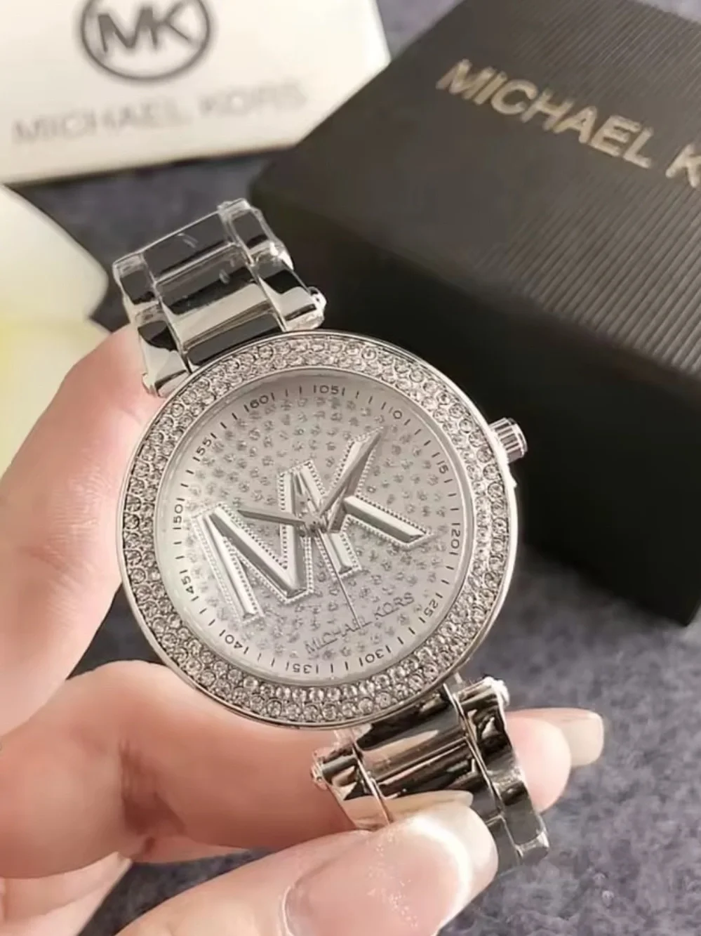 Michael Kors Silver Crystal Pavé Dial Women's Watch